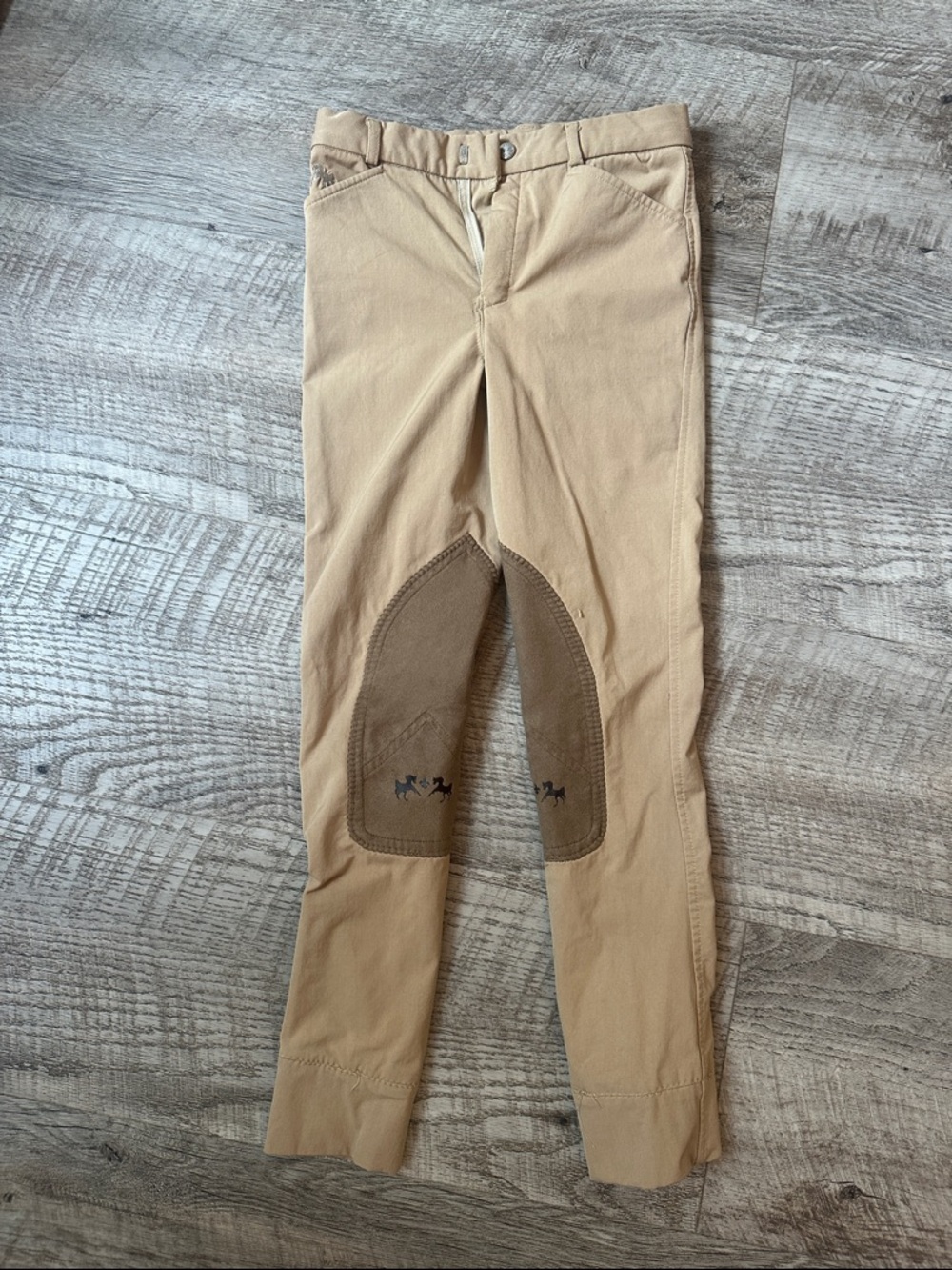 Kids Tan Riding Breeches - Stretch Equestrian Pants